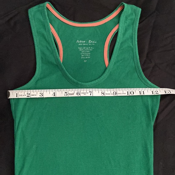 Like new Active Basic Ribbed Racerback Forest Green Tank - Picture 6 of 10